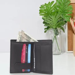Kara Brown Leather Bi-Fold Wallet for Men-17