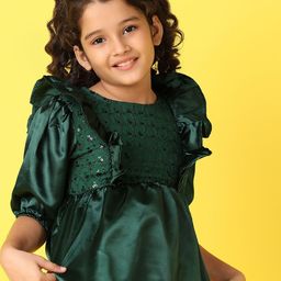 V-Mart Girls Puff Sleeve Satin Top-picture-17