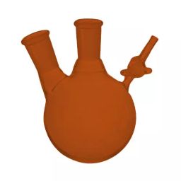 ABGIL 1 L Schlenk Boiling Flask Round Bottom Amber 2 Neck Heavy Wall with Interchangeable Joint, SFB-313-09-15