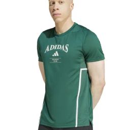 Adidas Green Slim Fit Printed Sports T-Shirt-image-27