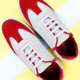 FAUSTO Men White Colourblocked Sneakers-picture-49