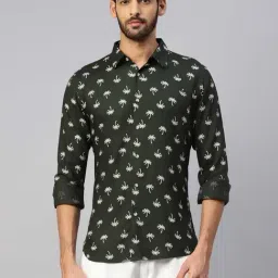 Don Vino Charcoal Slim Fit Printed Shirt-picture-27