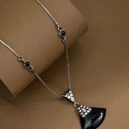 Fabindia Silver Long Pendant Necklace-image-20