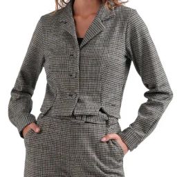 Elle Grey Striped Blazer-image-24