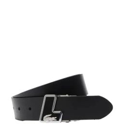 Lacoste Black Leather Waist Belt for Men-image-7