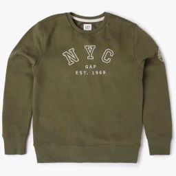 GAP Boys Green Cotton Embroidered Sweatshirt-image-61