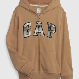 GAP Boys Brown Blended Embroidered Hoodie-image-8