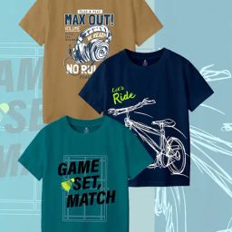 Codez Kids Multicolor Printed T-Shirt (Pack Of 3)-42