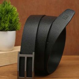 Carlton London Black Leather Waist Belt For Men-image-93