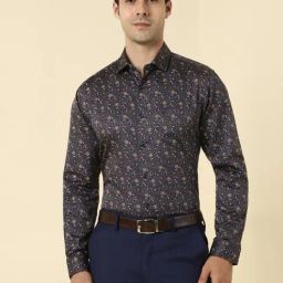 Allen Solly Blue Cotton Slim Fit Printed Shirt-picture-35