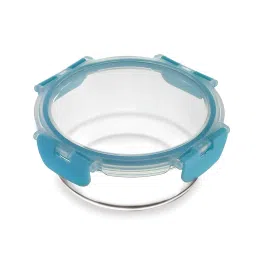 HAZEL Transparent Glass Airtight Container - Set of 1 (400 ML) image 2