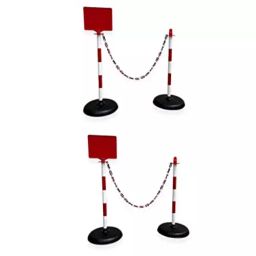 Ladwa Plastic Stanchion with Chain & Sign Plate - Pack of 4 Pcs-13