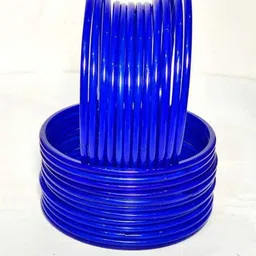 SAVORADE Set Of 24 Blue Glass Bangle-picture-7