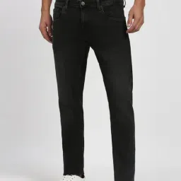 Peter England Black Cotton Slim Fit Jeans-picture-34