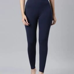 Go Colors Navy Solid Leggings-picture-3