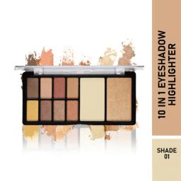 Half N Half 10 In 1 Eyeshadow Highlighter Palette 01 - 23 gm-image-77
