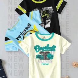 Codez Kids Multicolor Printed T-Shirt (Pack Of 3)-image-96