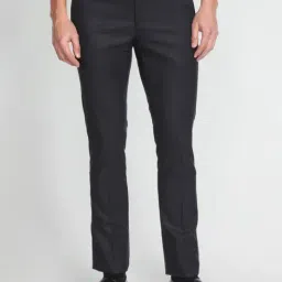 Arrow Blue Regular Fit Trousers-picture-34