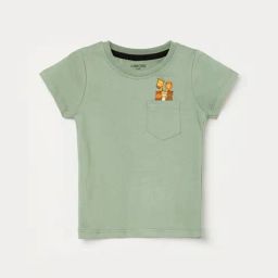 Juniors by Lifestyle Light Olive Regular Fit T-Shirt-picture-40