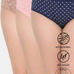 Zivame Multicolor Cotton Regular Fit Printed Panties - Pack of 3-image-6