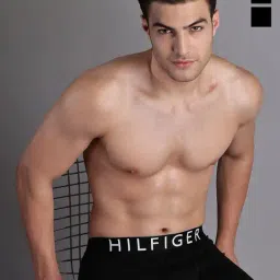 Tommy Hilfiger Black Cotton Slim Fit Trunks - Pack of 3-picture-14