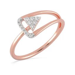 Malabar Gold and Diamonds 22k Rose Gold Diamond Ring for Women-image-24