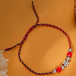 Giva 925 Silver Floral Rakhi Bead Diy Kit-image-2