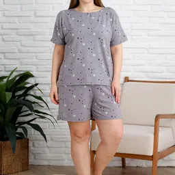 Trendyol Women Printed Top & Shorts Night suit-image-53