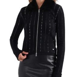 Elle Black Embellished Jacket-image-64