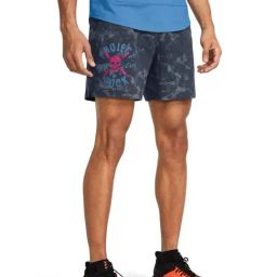 Under Armour Grey Loose Fit Printed Shorts-picture-48