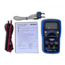 Metravi Digital TRMS Multimeter Backlit LCD Display Blue & Black, XB-33A image 4