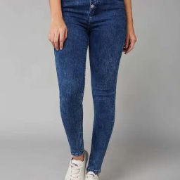 DOLCE CRUDO Blue Plain Jeans-picture-28
