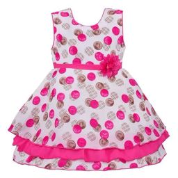 Wish Karo Kids Pink Printed Frock-picture-47