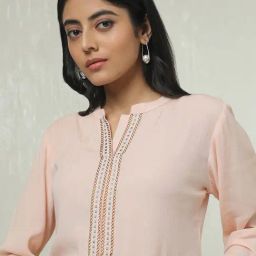 Soch Peach Regular Fit Embroidered Tunic image 5