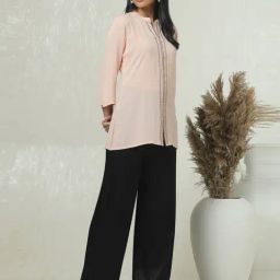 Soch Peach Regular Fit Embroidered Tunic image 4
