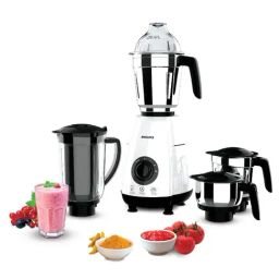 Philips HL770300, 1000 Watt Mixer Grinder Copper Motor with 4 Jar (White)-image-3