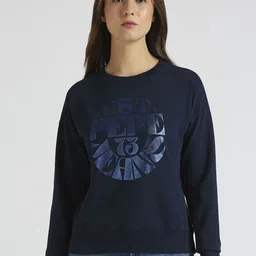 Pepe Jeans Women Typography Printed Round Neck Pure Cotton Sweatshirt-picture-19