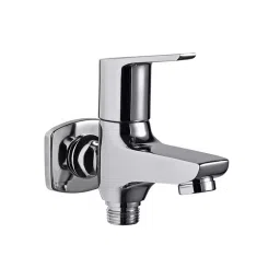 Essco by Jaquar APR-CHR-101041 Silver Stainless Steel Chrome Finish Bib Cock with Wall Flange-image-4