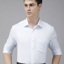 Park Avenue Pure Cotton Slim Fit Opaque Striped Formal Shirt-picture-17