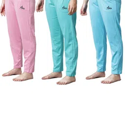 Pack of 3 Women Cotton Regular Fit Pyjama with Side Pockets-image-99