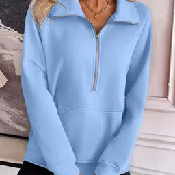 StyleCast x Revolte Women Solid Shirt Collar Pullover Sweatshirt-image-93