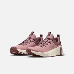 Nike Free Metcon 6 Women Textured Round Toe Lace Ups Workout Shoes-image-14