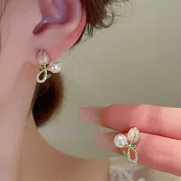 SZN Artificial Stones Studded Contemporary Korean Studs-8