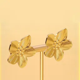 SEAA ENTERPRISES Gold-Plated Floral Drop Earrings-picture-12