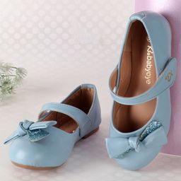 Babyoye Bellies & Peep Toes with Velcro Closure - Sky Blue-picture-12
