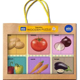Mini Leaves Vegetable Puzzle Multicolor  - 13 pieces-27