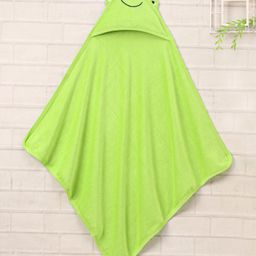Babyhug Knit Terry Frog Hooded Towel - Green-image-7