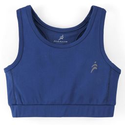 Pine Active Sleeveless Stretchable Sports Bra Solid Colour - Blue-image-51
