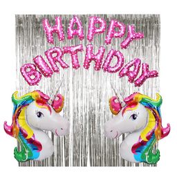 Bubble Trouble Big Size Unicorn Theme Birthday Decoration Items Combo- Pack of 17-image-59