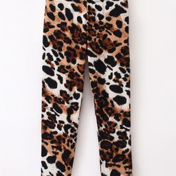 CrayonFlakes Leopard Printed  Leggings - Brown-image-25